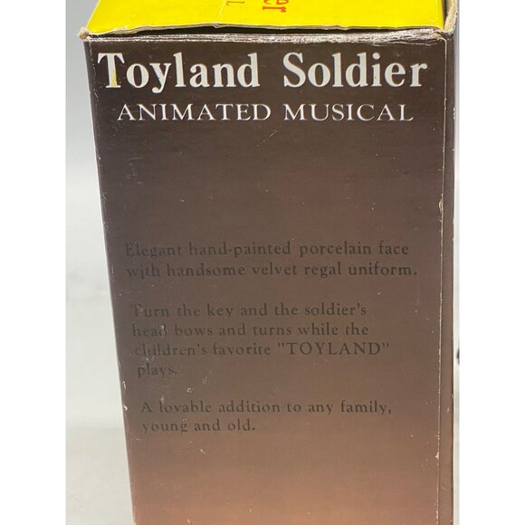 vintage Toyland soldier animated musical Christmas decor figurine red READ - Picture 5 of 9